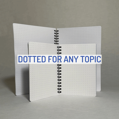 SKETCHSTAK Spiral Notebooks + Magnetic Covers, 2 Pack, 1 Subject, Dotted Paper, 50 Sheets